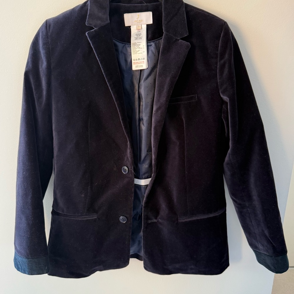 Jacadi Dark Blue Velvet Blazer